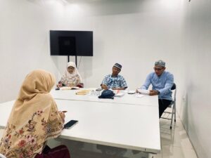 Dewan Juri sedang menyimak bacaan lomba MHQ DPD PKS Jakut, Ahad (22/2/2026).